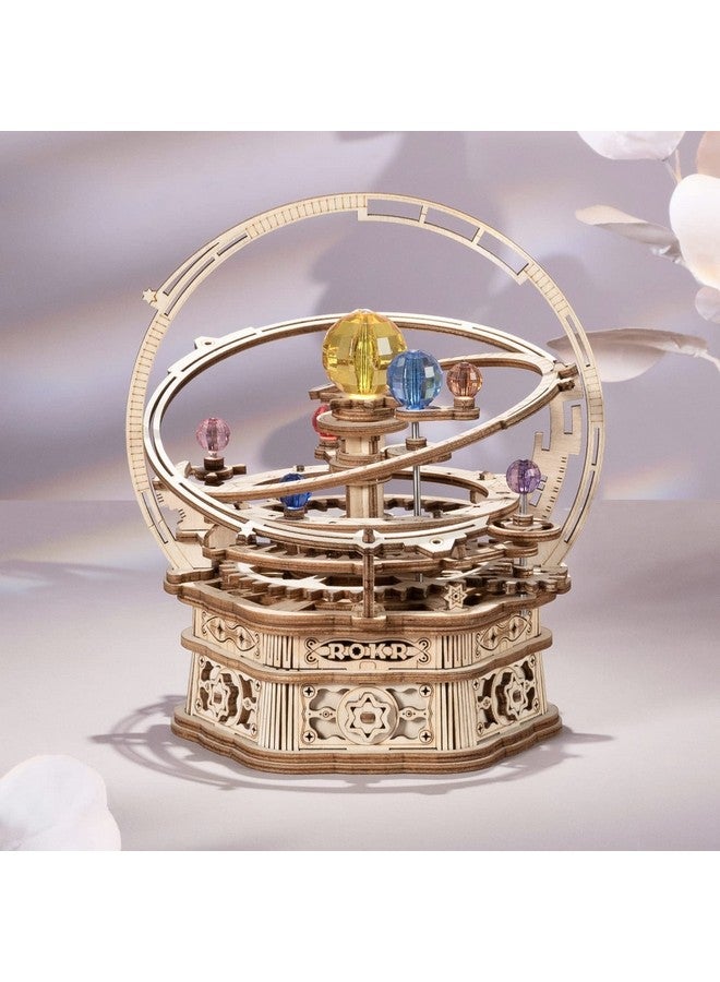 ROKR 3D Wooden Puzzles for Adults Mechanical Music Box-Starry Night, DIY Rotating Music Box Model Building Kits for Teens, DIY Crafts/Hobbies/Gifts Desk Decor for Boys Ages 14+ (Starry Night) - Image 3