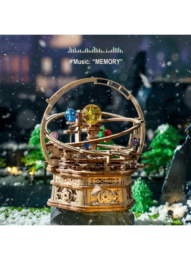 ROKR 3D Wooden Puzzles for Adults Mechanical Music Box-Starry Night, DIY Rotating Music Box Model Building Kits for Teens, DIY Crafts/Hobbies/Gifts Desk Decor for Boys Ages 14+ (Starry Night) - Image 2