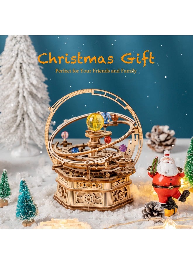 ROKR 3D Wooden Puzzles for Adults Mechanical Music Box-Starry Night, DIY Rotating Music Box Model Building Kits for Teens, DIY Crafts/Hobbies/Gifts Desk Decor for Boys Ages 14+ (Starry Night) - Image 4