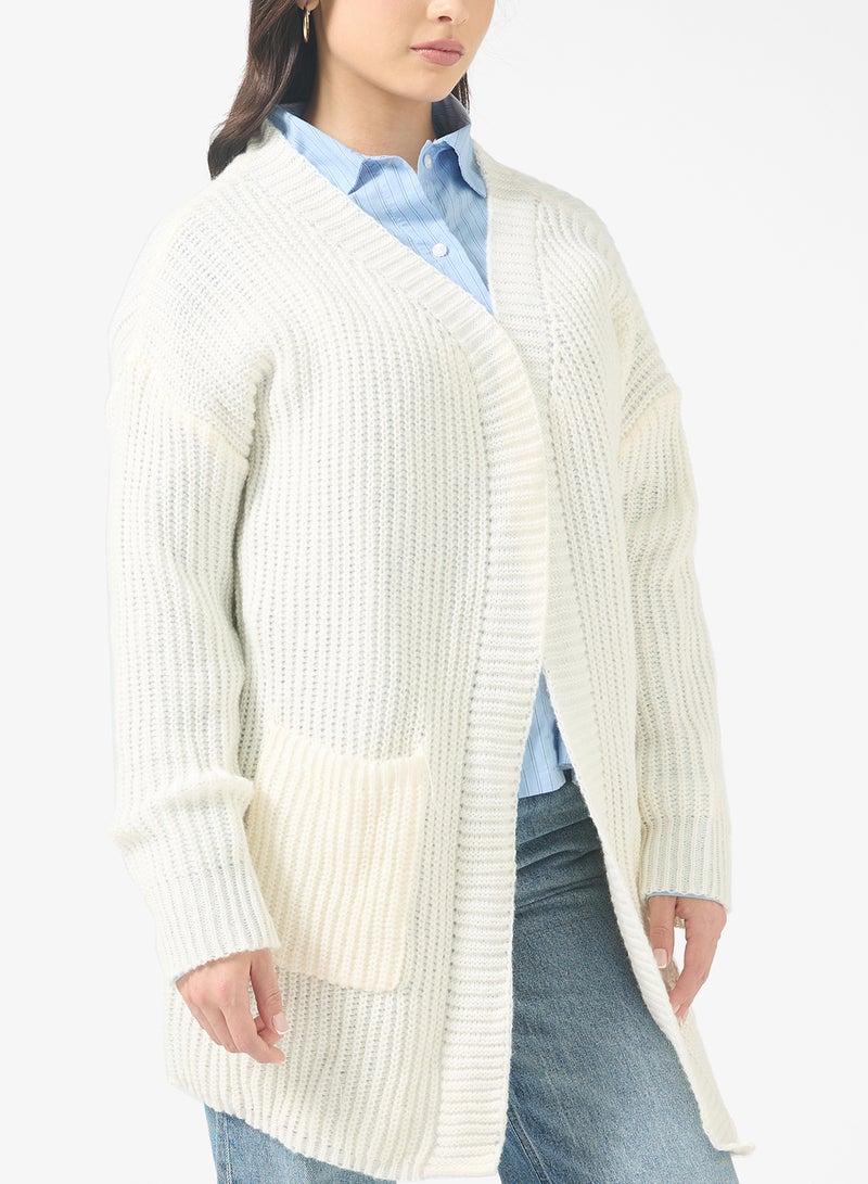 Ginger Longline Kniited Cardigan with Pockets - Image 3