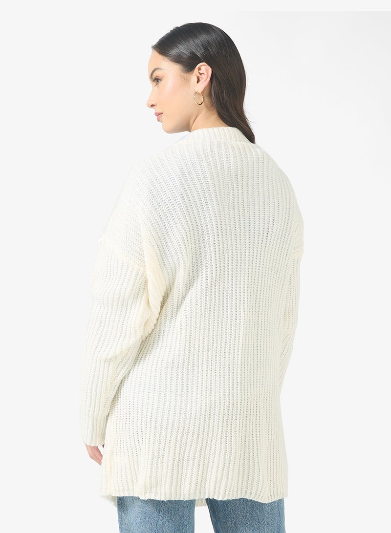 Ginger Longline Kniited Cardigan with Pockets - Image 2