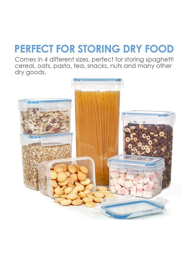 ENTITY Airtight Plastic Storage Container Set for Kitchen Storage - 2100ml Containers | Unbreakable & Air-Tight Design | BPA Free Container (Pack of 6) - Transparent - Image 3