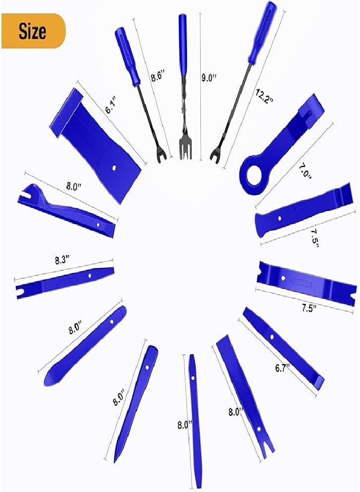 238 Pieces Practical Trim Removal Tools, Car Push Pin Bumper Retaining Clip Set, Fastener Terminal Removal Tool, Adhesive Wire Clip Pry Kit, Car Panel Radio Removal Automatic Pliers - Image 2