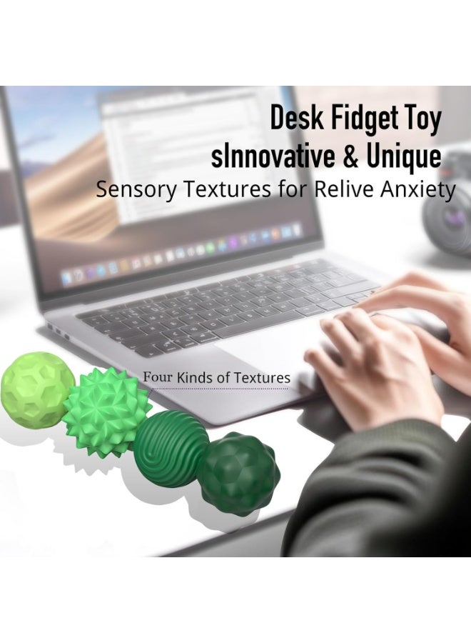 Soofam Magnetic Fidget Toys, 8PCS Attraction Stress Balls, with Silicone Shell for Adults, Calm Restless Hands and Anxious Mind, Silicone Roller Magnet Sensory Balls Adults (Green) - Image 5