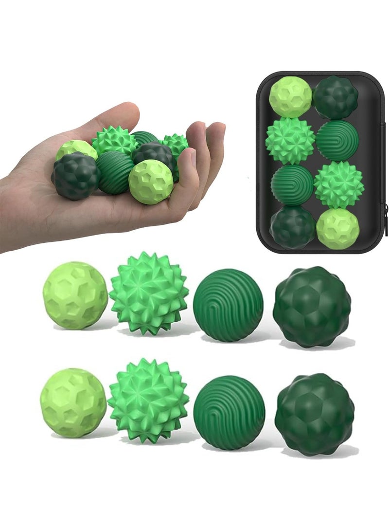 Soofam Magnetic Fidget Toys, 8PCS Attraction Stress Balls, with Silicone Shell for Adults, Calm Restless Hands and Anxious Mind, Silicone Roller Magnet Sensory Balls Adults (Green) - Image 1