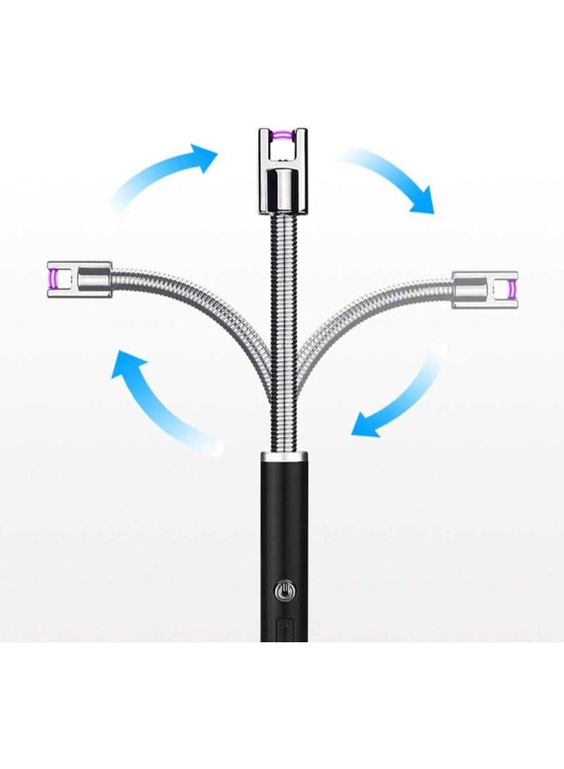 ولاعة كهربائية قابلة لإعادة الشحن عبر منفذ USB، مقاومة للرياح، تعمل بتقنية القوس الكهربائي، مناسبة للمطابخ والشواء، بدون لهب - متعدد الالوان - Image 4