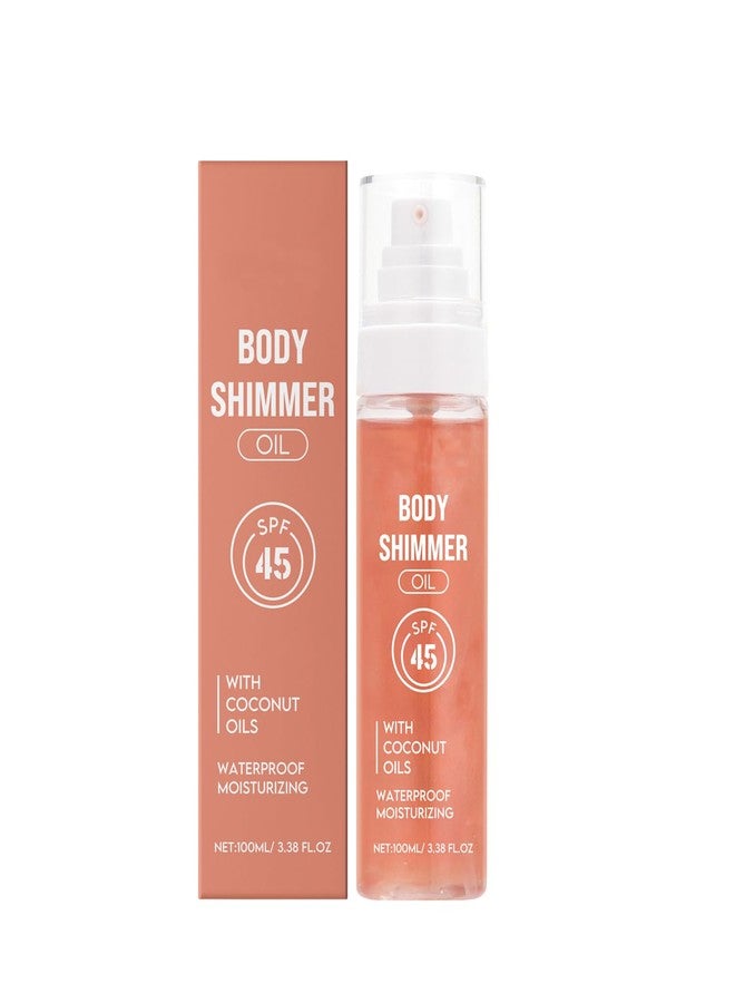 TBTFW Body Glow Oil, Rosy Shimmer Body Oil, Lightweight and Non Stick, Suitable for All Skin Tones (3.38 Oz) - Image 1