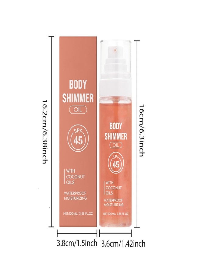 TBTFW Body Glow Oil, Rosy Shimmer Body Oil, Lightweight and Non Stick, Suitable for All Skin Tones (3.38 Oz) - Image 2