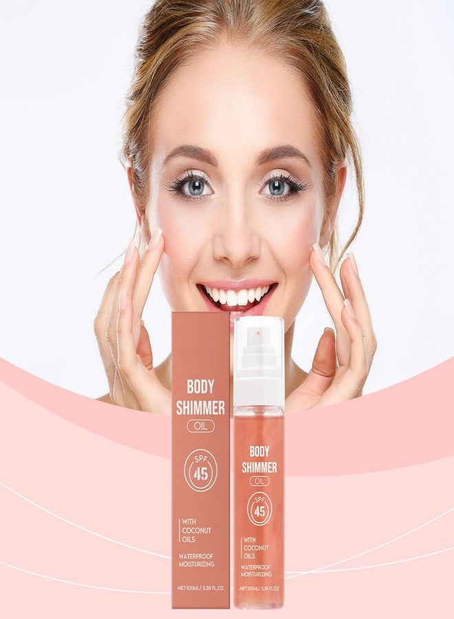 TBTFW Body Glow Oil, Rosy Shimmer Body Oil, Lightweight and Non Stick, Suitable for All Skin Tones (3.38 Oz) - Image 5