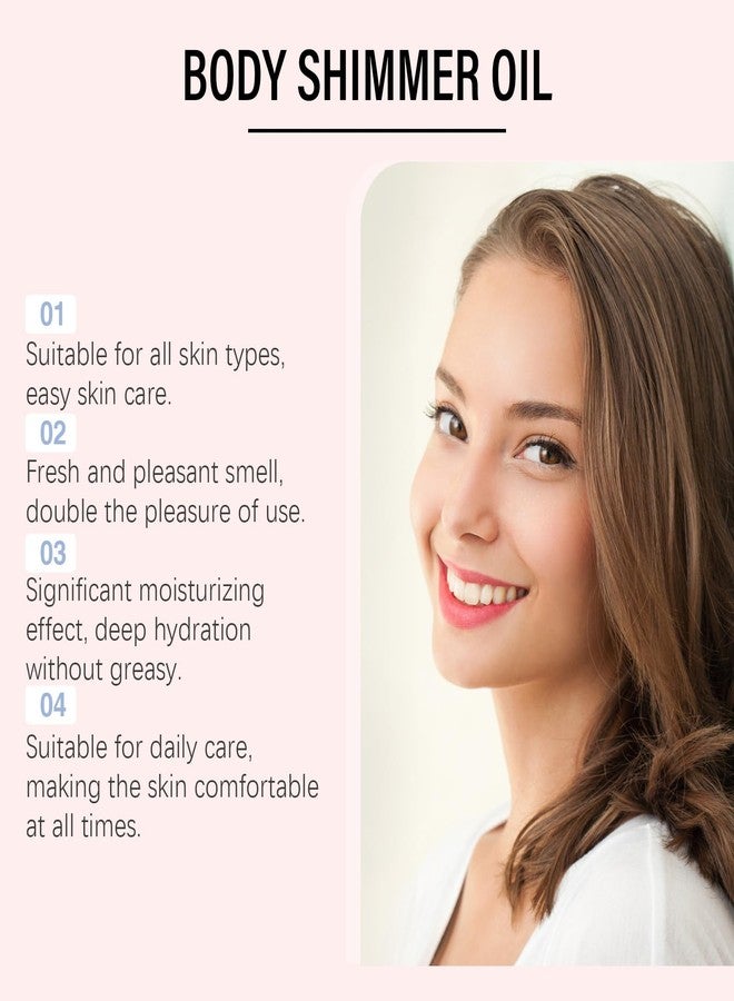 TBTFW Body Glow Oil, Rosy Shimmer Body Oil, Lightweight and Non Stick, Suitable for All Skin Tones (3.38 Oz) - Image 3