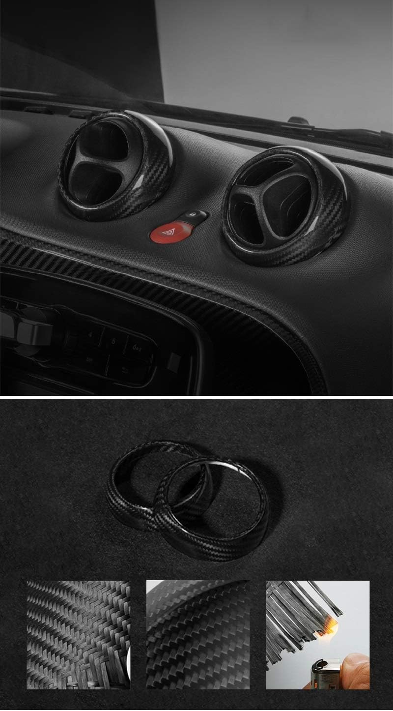 QASULER Carbon Fiber Air Vent Decoration Trim - Image 4