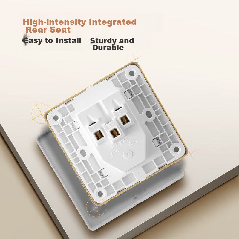 BULL Switch Socket G12 Series, 10A Five-Hole Socket, Cream Style 86-Type Panel, G12Z223S, Starry Gold - Image 5