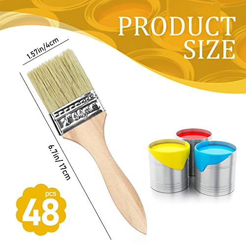 UPlama 48 Pack 2 inch-UPlama Chip Paint Brushes, All-Purpose Brush Set for Painting, Stains, Varnishes, Epoxy, Glue & Crafts, Multi-Surface Use on Wood, Walls & Furniture - Image 2