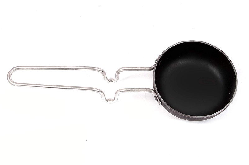 Homenique Iron Tadka Pan Original Loha with Steel Handle 4Inch10 cm