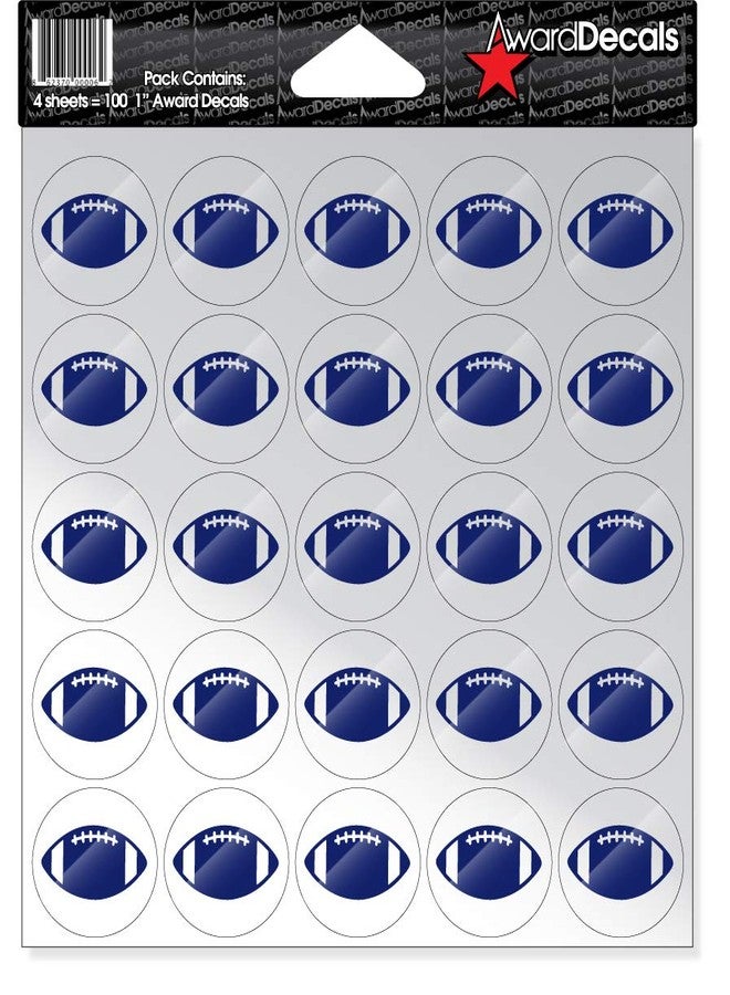 Award Decals Football Helmet Award Decals (100 Stickers) (Royal Blue on Clear)