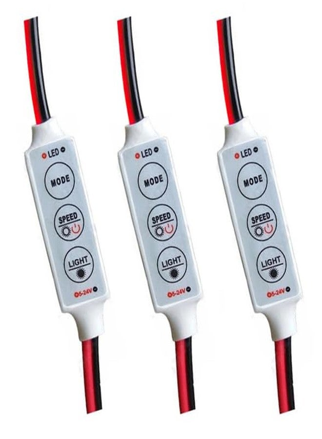 Wizzo {3 Pieces) 5 Speed & 6 Modes LED Strip Light Flasher Blinker Strip Controller for LED Bulb | Led Strip | Rice Light | Neon Light | Science Projects - Image 1