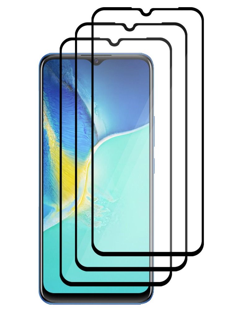 CATANES 3 Pack For Vivo Y01 Screen Protector Tempered Glass Full Glue Back - Image 2