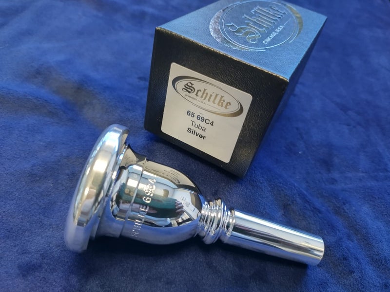 Schilke 69C4 Tuba Mouthpiece - Silver - Image 3
