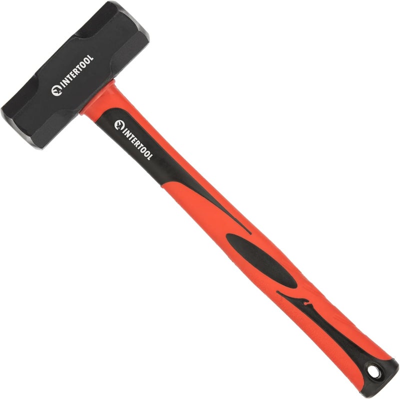 INTERTOOL 3 lb Sledge Hammer Mini - Slug Drilling/Crack Hammer Small Sledgehammer – Heavy Duty with Anti-Slip Shock Absorbing Fiberglass Handle - HT-0241 - Image 1