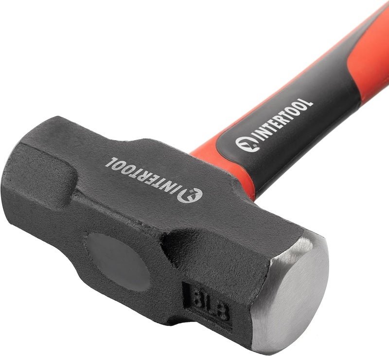 INTERTOOL 3 lb Sledge Hammer Mini - Slug Drilling/Crack Hammer Small Sledgehammer – Heavy Duty with Anti-Slip Shock Absorbing Fiberglass Handle - HT-0241 - Image 2