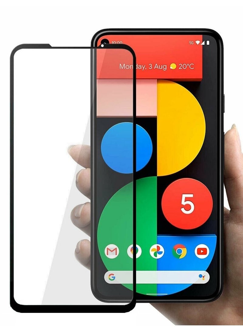 CATANES حزمة 2 لواقي شاشة جوجل بيكسل 5 زجاج مقسى مضاد للخدش شفاف HD تغطية كاملة من الحافة إلى الحافة 9H صديق للحافظة فيلم 6.0 بوصة - Image 4