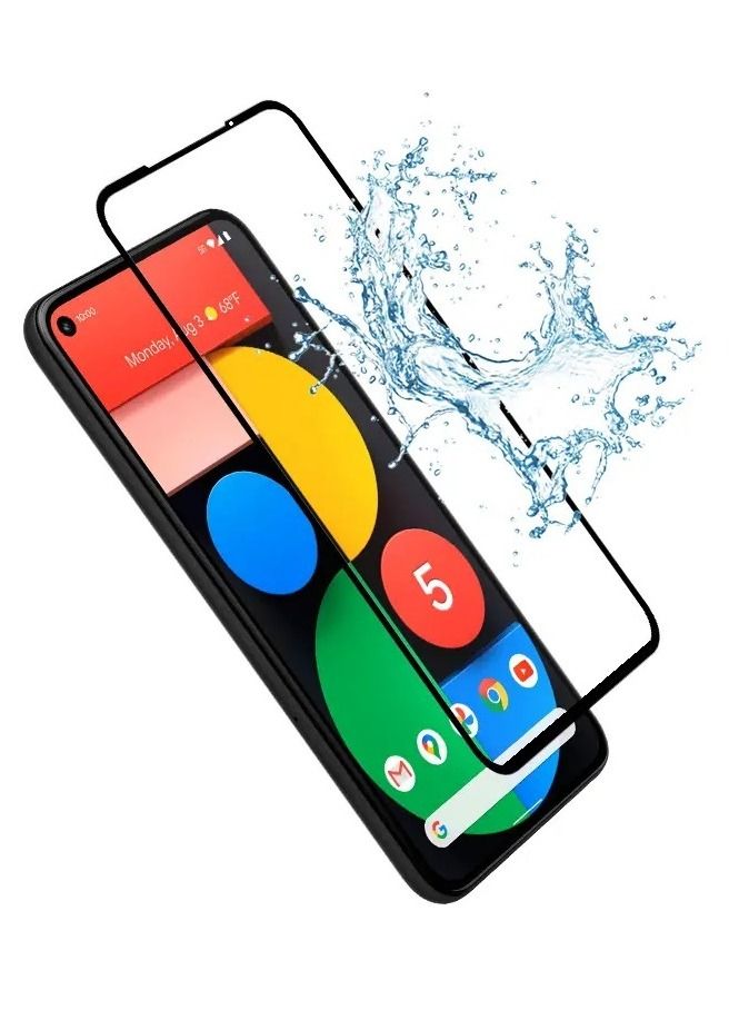 CATANES حزمة 2 لواقي شاشة جوجل بيكسل 5 زجاج مقسى مضاد للخدش شفاف HD تغطية كاملة من الحافة إلى الحافة 9H صديق للحافظة فيلم 6.0 بوصة - Image 3