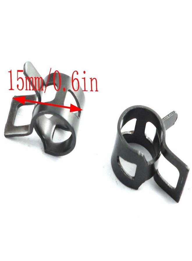 LQ Industrial مشبك زنبركي من LQ Industrial مقاس 8 مم، 50 قطعة، مشبك زنبركي من الفولاذ المنغنيز الأسود مقاس 8 مم، لخط خرطوم الوقود، أنبوب الماء، أنبوب الهواء - Image 3