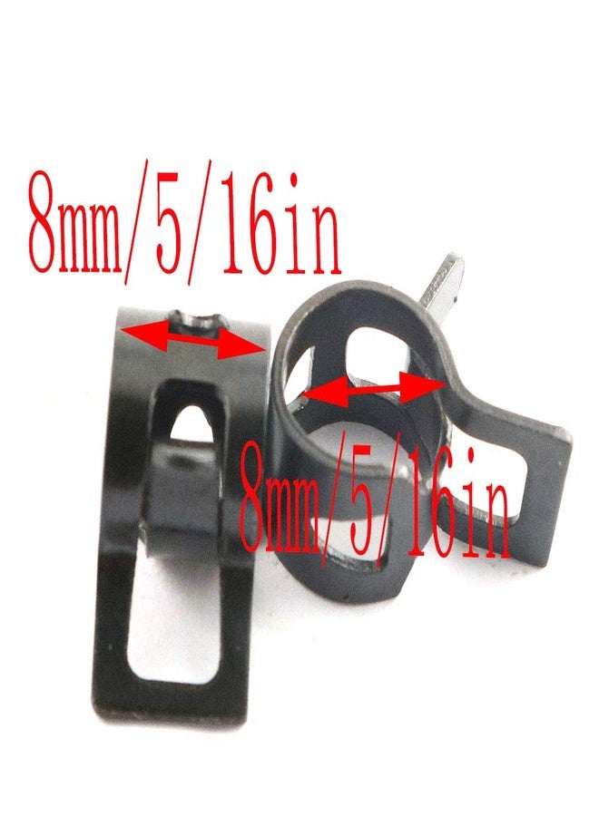 LQ Industrial مشبك زنبركي من LQ Industrial مقاس 8 مم، 50 قطعة، مشبك زنبركي من الفولاذ المنغنيز الأسود مقاس 8 مم، لخط خرطوم الوقود، أنبوب الماء، أنبوب الهواء - Image 4