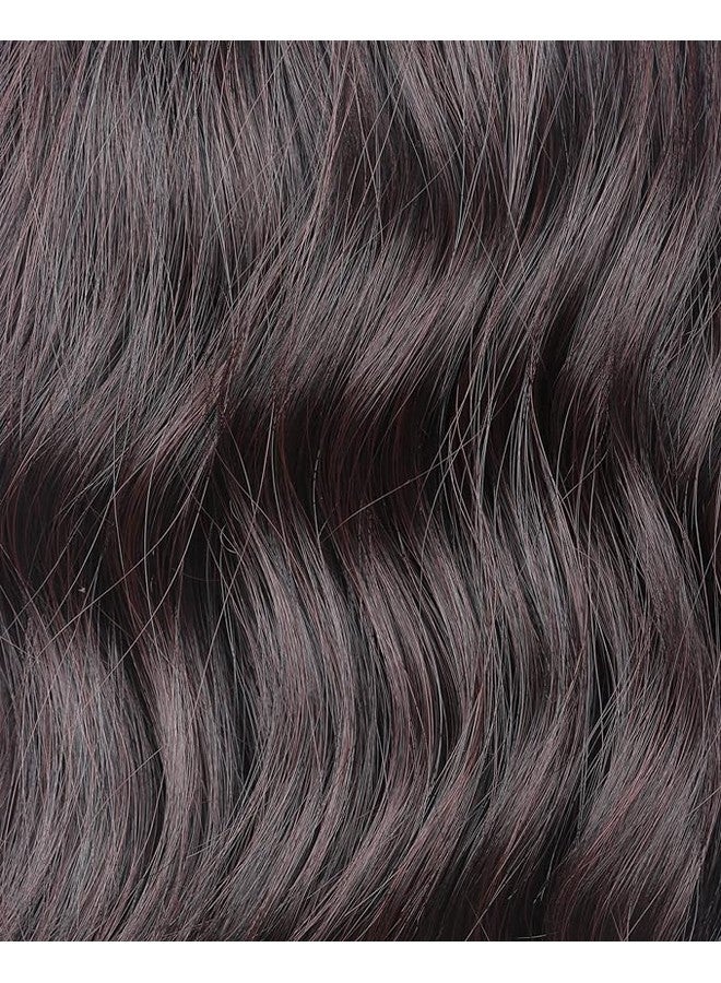Thrift Bazaar 16 Inches Black Mix Brown Fashion Wavy Synthetic Hair Wigs For Black Women With Side Bangs Free Wig Cap (BLACK MIX BROWN(1B/33#)) - Image 5