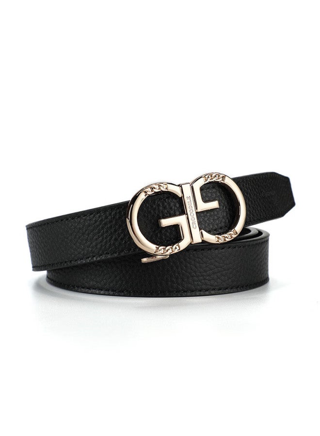Crocodile T-shirt, Qixi Gift, Top-grain Leather, Fashionable Belt, Women's Automatic Buckle, Exquisite And Simple Waist Belt, Gift Box Packaging - Image 5