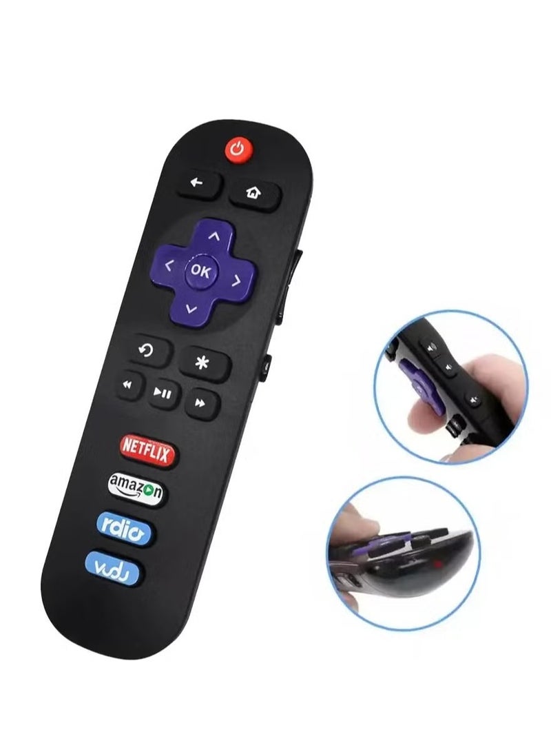 Raxoom Universal Remote Control Fits for Roku Player 1 2 3 4 Premiere/+ Express/+ Ultra with 9 More Learning Keys Programmed to Control TV - Image 1