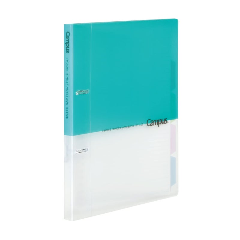 Kokuyo Campus 2-Ring Loose Leaf Binder, B5, 2 Holes, Up to 100 Sheets, Light Blue, Japan Import (RU-PP358LB) - Image 1