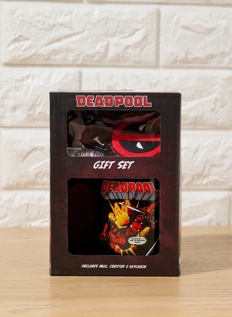 Pyramid Deadpool Merc Goals Mug Coaster Keychain Gift Set