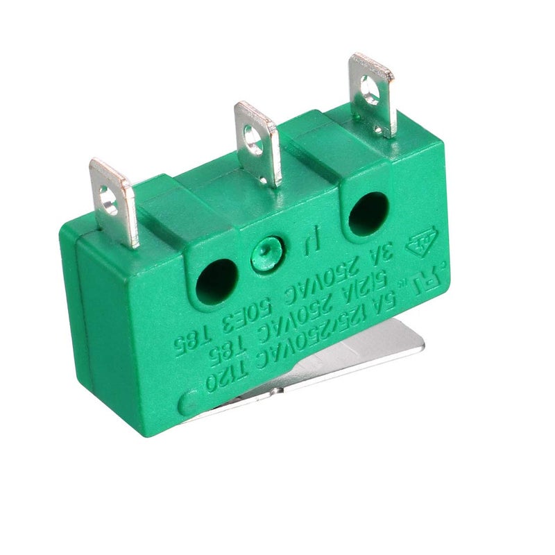 uxcell 4PCS KW4-3Z-3 Micro Limit Switch SPDT NO NC 3 Terminals Momentary Short Straight Lever Type Green - Image 3