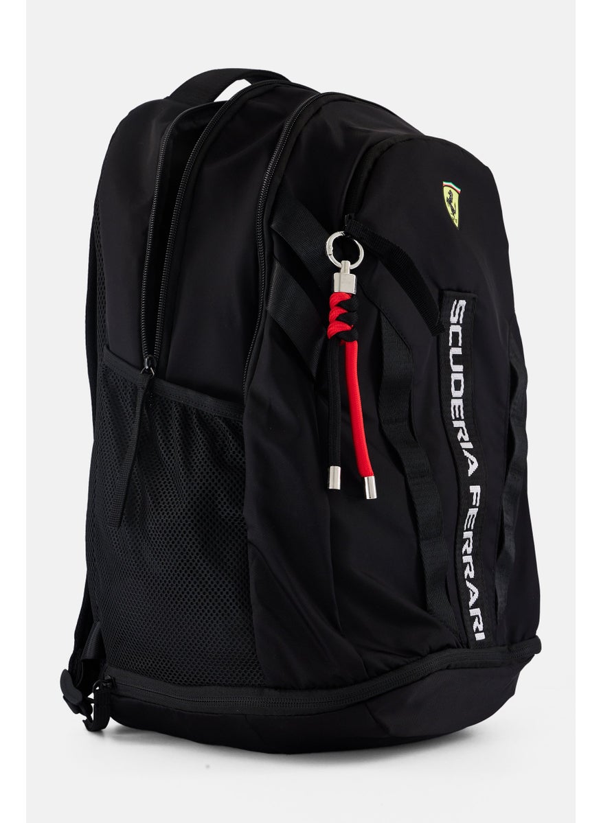 Scuderia Ferrari Men Brand Logo Backpack, Black  - Image 3