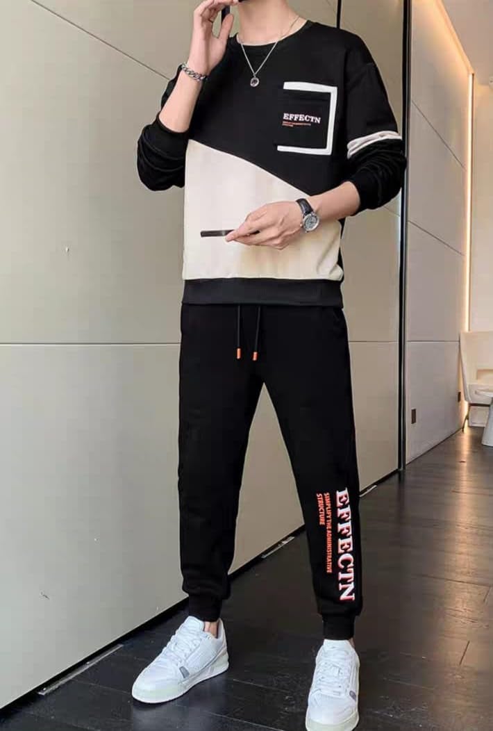 Celary Trendy Color Block Sweatshirt for Men with Statement Graphics - Image 4