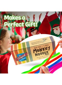IMPRESA The Original Monkey Noodle Fidget Toy - 5 Pack - Stretchy Sensory Toys For Kids & Toddlers With Unique Needs - Fosters Creativity, Focus, & Fun-Great For Classrooms, Home & Playtime Ages 3+  - Image 2