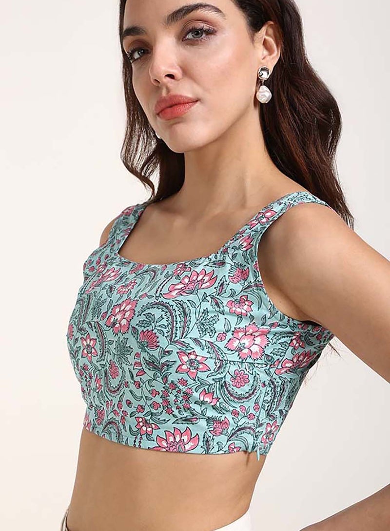 Virgio VIRGIO 100% Cotton Jaipur Block Print Bralette  - Image 4