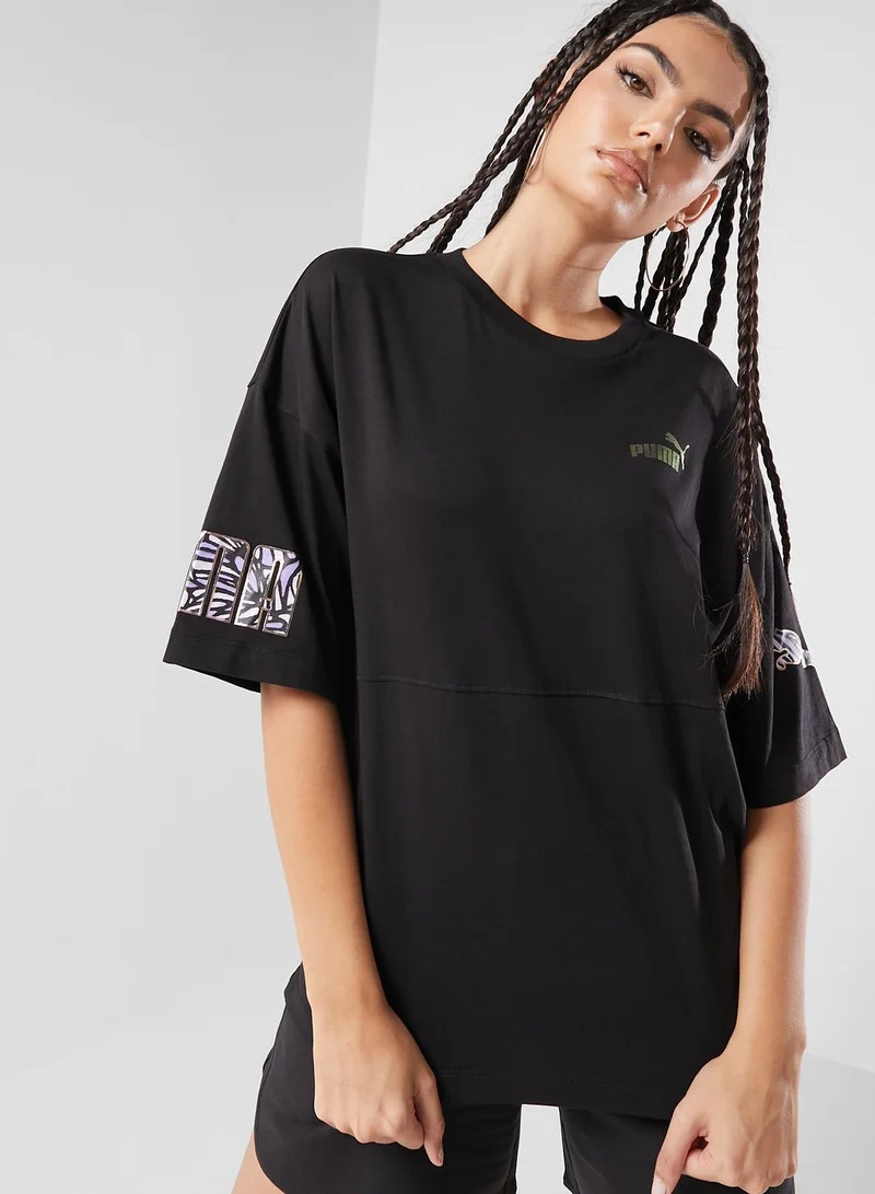 PUMA Power Nova Shine Color Block T-Shirt