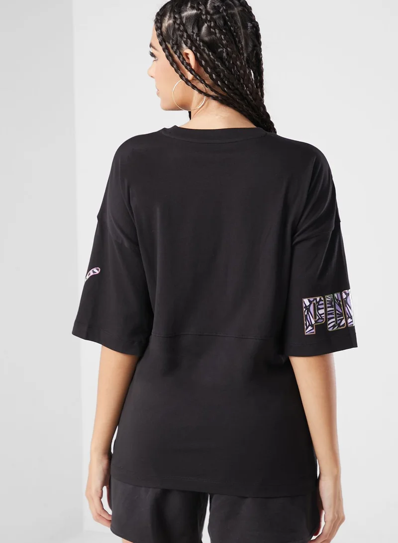PUMA Power Nova Shine Color Block T-Shirt