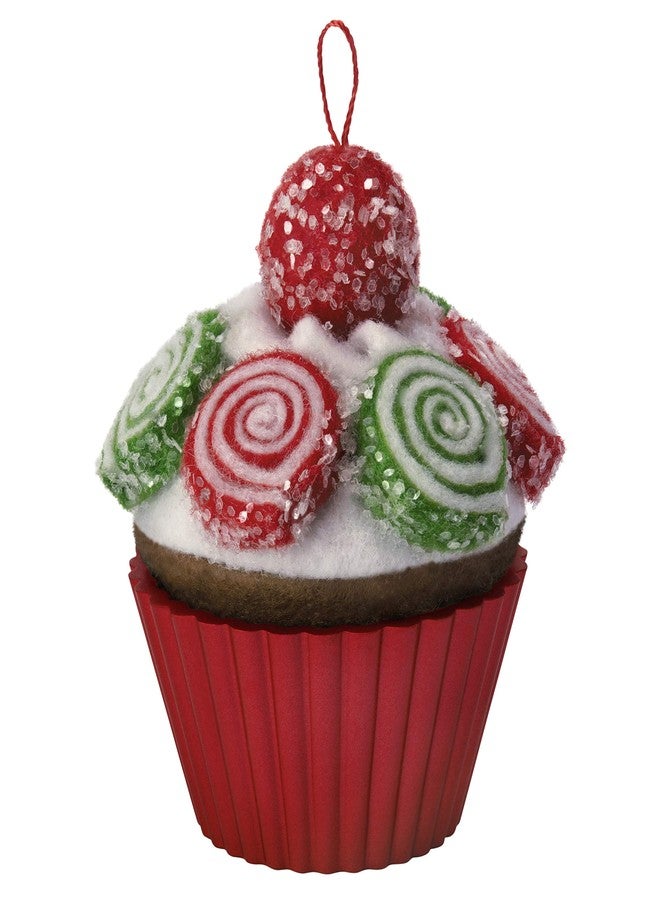 Hallmark Keepsake Christmas Ornament 2019 Year Dated, Christmas Cupcakes Pinwheel Sweetness Fabric - Image 1