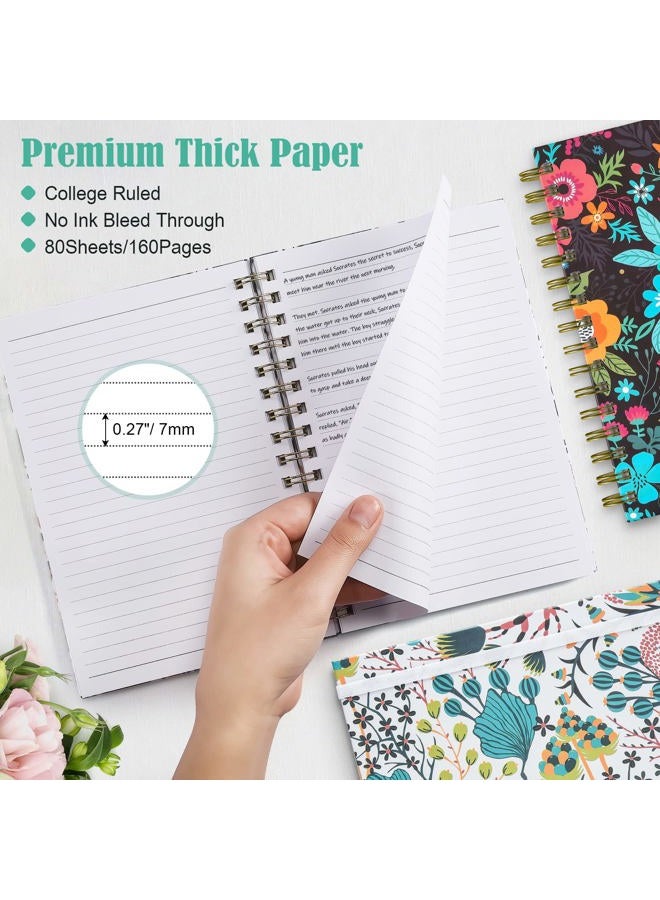 OMEYA Spiral Notebook, B5 Lined Journal for women, Hardcover Spiral Journal with 2 Pockets, College Ruled Large Notebooks 7.48" x 10", 160 Pages Notebook for Office, School Supplies, Gifts - Image 4