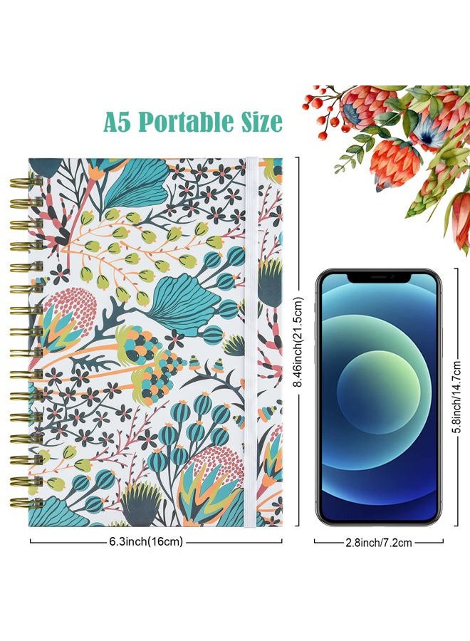 OMEYA Spiral Notebook, B5 Lined Journal for women, Hardcover Spiral Journal with 2 Pockets, College Ruled Large Notebooks 7.48" x 10", 160 Pages Notebook for Office, School Supplies, Gifts - Image 5
