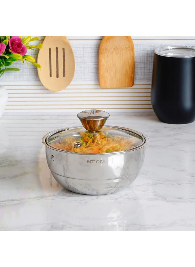 Femora Stainless Steel Double Wall Insulated Curry Server Curry Bowls, 500ml, Silver, 1 Year Warranty, (Small Serving Size) - pzsku/ZB75F2F2D8E9AADBB7150Z/45/_/1740119056/73dee88e-d6e7-4217-a73e-6c0bff4ba2d0