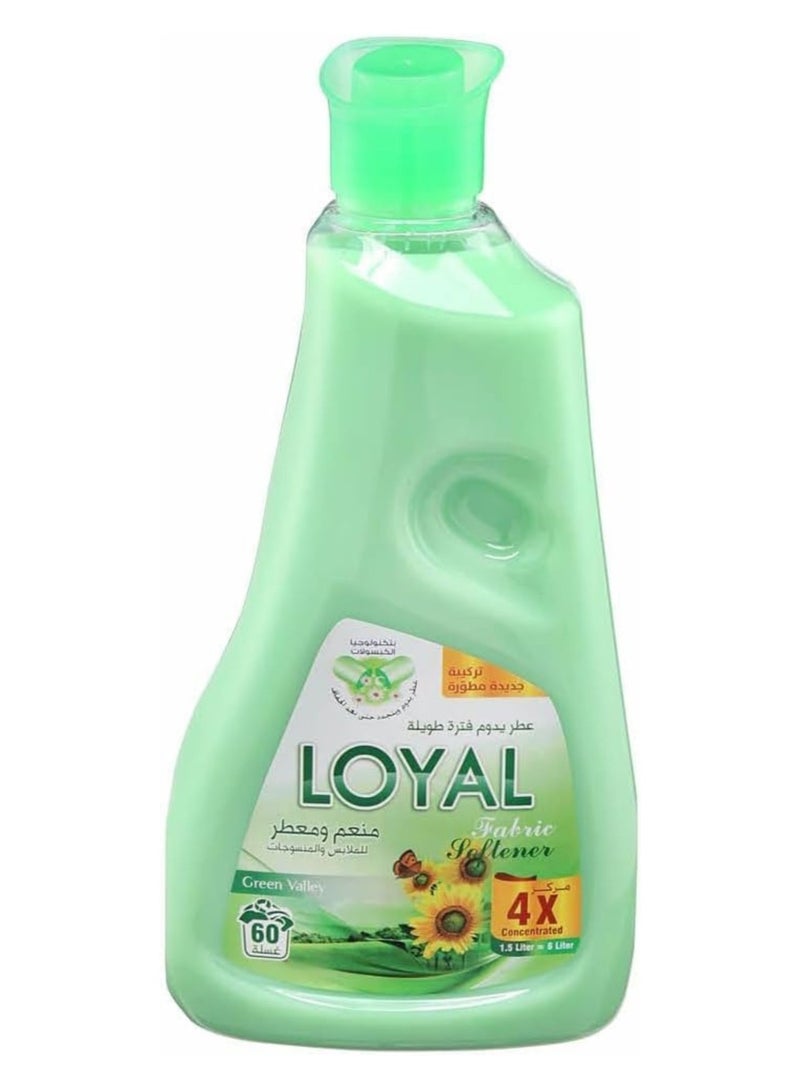 Loyal Fabric Softener & Freshener Concentrated, Green Valley, 1500ml - Image 1