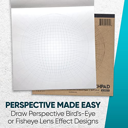 Koala Tools | Drawing Perspective (1 and 2-Point) Large Sketch Pad (5 Point) - Image 2