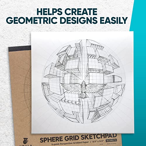 Koala Tools | Drawing Perspective (1 and 2-Point) Large Sketch Pad (5 Point) - Image 5