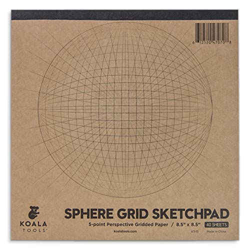Koala Tools | Drawing Perspective (1 and 2-Point) Large Sketch Pad (5 Point) - Image 1