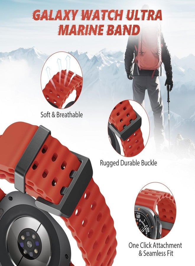 Wowstrap 6 Pack Marine Silicone Band for Samsung Galaxy Watch Ultra Bands 47mm Men/Women,Waterproof Soft Sport Strap Compatible with Samsung Watch Ultra Band for Men/Women Breathable Replacement Correa Reloj - Image 4