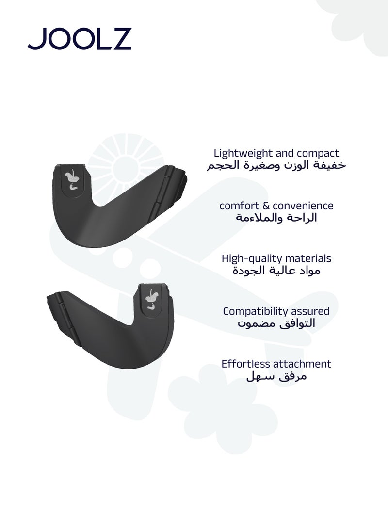 JOOLZ Aer/Aer+ Car Seat Adapters – Universal Stroller Compatibility, Easy One-Click Attachment, Travel System Converter for Seamless Transfers – Black - Image 3